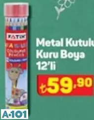 FATİH METAL KUTULU KURU BOYA 12'Lİ